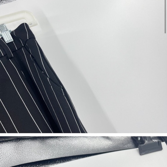 I.Am.Gia Pants Black White Mira Striped Wide Leg High Rise Zip Back Pock… - Picture 9 of 11
